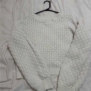 Cozy White Knit Sweater